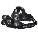 Faro da pesca notturno da campeggio a lungo raggio ricaricabile USB da 5 LED