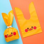 1 sacchetto di cartone animato orecchie di coniglio sacchetti per imballaggio regalo caramelle cottura fiocchi di neve biscotti borse, dimensioni: 13x23 cm (anatra gialla)
