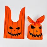 1 sacchetto di sacchetti per imballaggio di Halloween, snack per caramelle, sacchetti per dolcetti, dimensioni: 13,5 x 22 cm (piccola zucca).