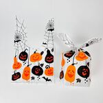 1 sacchetto di sacchetti per imballaggio di Halloween, snack per caramelle, sacchetti per dolcetti, dimensioni: 13,5 x 22 cm (zucca ragno).