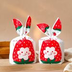 1 borsa Sacchetti per imballaggio di caramelle Sacchetti regalo per biscotti da forno 13,5x22 cm (fiore di fragola)