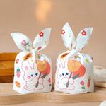 1 borsa Sacchetti per imballaggio di caramelle Sacchetti regalo per biscotti da forno 13,5x22 cm (fiore di coniglio rosa)