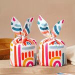1 borsa Sacchetti per imballaggio di caramelle Sacchetti regalo per biscotti da forno 13,5x22 cm (striscia astratta colorata)