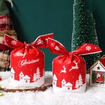 1 borsa Sacchetti per imballaggio di caramelle Sacchetti regalo per biscotti da forno 13,5x22 cm (Carnevale della neve rossa)