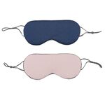 2pcs maschera per gli occhi del sonno a doppia faccia fasciatura elastica visiera da viaggio (profondo blu + rosa)