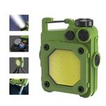 Mini portachiavi COB torcia USB ricaricabile luce da lavoro magnetica per campeggio all'aperto (verde)