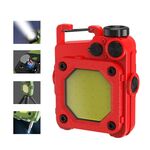 Mini portachiavi COB torcia USB ricaricabile lampada da lavoro magnetica per campeggio all'aperto (rosso)