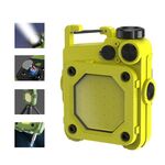 Mini portachiavi COB torcia USB ricaricabile luce da lavoro magnetica per campeggio all'aperto (giallo)