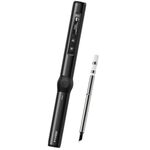 FNIRSI HS-01 Mini stazione di saldatura portatile con display digitale per saldatore intelligente (nero BC2)