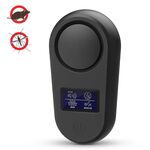 Display ad alta potenza Repellente per mouse ad ultrasuoni Repellente per zanzare Repellente per insetti intelligente per la casa Spina americana (nero)