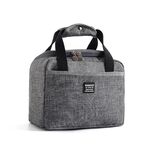 Borsa termica portatile per il pranzo Borsa termica per il pranzo Borsa frigo 24 x 17 x 14 cm (grigio)