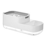 Dispenser di sapone Dispenser automatico di sapone liquido Scatola portaoggetti per pennelli in spugna da cucina (bianco)