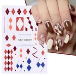 Adesivo per unghie stile francese da 10 pezzi Adesivo per unghie a strisce pop (Stz-CS079)