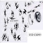 Adesivo per unghie stile francese da 10 pezzi Adesivo per unghie a strisce pop (Stz-CS091)