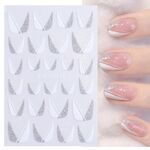 Adesivo per unghie in stile francese da 10 pezzi Adesivo per unghie a strisce pop (Stz-CS068)