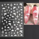 10pcs adesivi per manicure in argento oro adesivi per unghie adesivi in ​​metallo imitazione (Stz-C032)