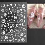 10pcs adesivi per manicure in argento dorato adesivi per unghie adesivi in ​​metallo imitazione (Stz-C033)