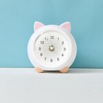Salvadanaio animale da tavolo con orologio da cartone animato a luce notturna a LED (gatto)