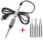 4 pezzi / set 100 W 220 V saldatore elettrico ad alta potenza strumento di saldatura a temperatura regolabile spina americana
