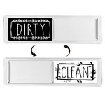Magnete per lavastoviglie Clean Dirty Sign Magnete per frigorifero a doppia faccia (argento-nero e bianco)