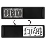 Magnete per lavastoviglie Clean Dirty Sign Magnete per frigorifero a doppia faccia (grigio nero)