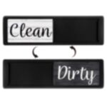 Magnete per lavastoviglie Clean Dirty Sign Magnete per frigorifero a doppia faccia (venatura del legno nero)