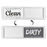 Magnete per lavastoviglie Clean Dirty Sign Magnete per frigorifero a doppia faccia (Pizzo argento bianco grigio)