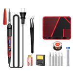 ANENG SL103 13pcs/set Display digitale intelligente Regolazione della temperatura Set di saldatori a temperatura costante domestica 60W Kit di strumenti per saldatura a caldo interno(spina americana)