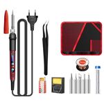 ANENG SL103 13pcs/set Display digitale intelligente Regolazione della temperatura Set di saldatori a temperatura costante domestica 60W Kit di strumenti per saldatura a caldo interno (spina europea)