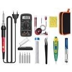 ANENG SL101 16 pz/set Termostato Rotante Famiglia Saldatore a Temperatura Costante Set 60W Kit di Strumenti per Saldatura a Calore Interno(Spina UE)
