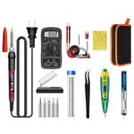 ANENG SL103 17pcs/set Display digitale intelligente Regolazione della temperatura Set di saldatori a temperatura costante domestica 60W Kit di strumenti per saldatura a caldo interno(spina americana)