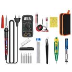 ANENG SL103 17pcs/set Display digitale intelligente Regolazione della temperatura Set di saldatori a temperatura costante domestica 60W Kit di strumenti per saldatura a caldo interno (spina europea)