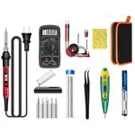 ANENG SL102 16 pz/set Termostato Digitale Domestico Temperatura Costante Saldatore Set 60W Kit di Strumenti per Saldatura a Calore Interno(Spina USA)