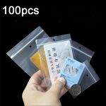 5 x 7 cm 500 pezzi sacchetto a chiusura lampo perforato sacchetto di imballaggio trasparente addensato sacchetto sigillato in plastica (foro superiore)