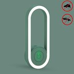 Ultrasonic Night Light Repellente per zanzare Repellente per la rimozione degli acari domestici, spina americana (verde)