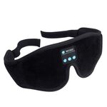 3D Wireless Bluetooth 5.0 Music Sleep Shading Eye Mask con temporizzazione (nero)