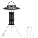 WEST BIKING Faro per esterni Lampada da campeggio LED Torcia magnetica portatile di emergenza (nera)