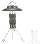 WEST BIKING Faro per esterni Lampada da campeggio LED Torcia magnetica portatile di emergenza (verde militare)