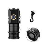 Mini torcia a 3 LED Torcia ricaricabile impermeabile 2000LM Super Bright, Spec: Tail No Magnet