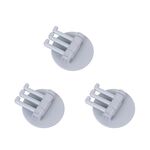 20 pezzi 3 ganci gancio girevole cucina bagno pasta gancio da parete (grigio)