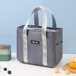 Borsa isolante portatile Borsa per pasti piccola impermeabile Borsa per il pranzo ispessita in foglio di alluminio (grigio)