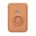 Per Airtag Positioner Fiber Card Clip Antifurto Card Tracker Cover di protezione, dimensioni: Magnetico (oro marrone)