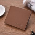 DEABOLAR Portafoglio multifunzionale da uomo corto in pelle PU Portamonete multi-card (caffè chiaro)