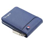Baellerry Portamonete mini zip con slot per schede multiple di grande capacità (blu)