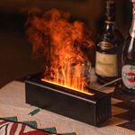 DQ711 Diffusore per aromaterapia a fiamma Silenzioso umidificatore d'aria USB (nero)