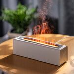 DQ711 Diffusore per aromaterapia a fiamma Silenzioso umidificatore d'aria USB (bianco)