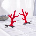 Accessori per capelli natalizi Forcine carine per bambini, colore: corna rosse