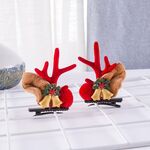 Accessori per capelli natalizi Forcine carine per bambini, colore: campana di Natale