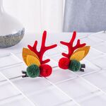 Accessori per capelli natalizi Forcine carine per bambini, colore: palla di colore rosso verde