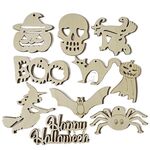 10 pz/set Decorazioni di Halloween Festa di Festa Pendenti in Legno (Consegna Stile Casuale)